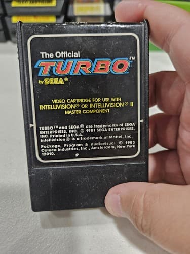 Intellivision Turbo Game Cartridge Sega, Authentic, Cart Only