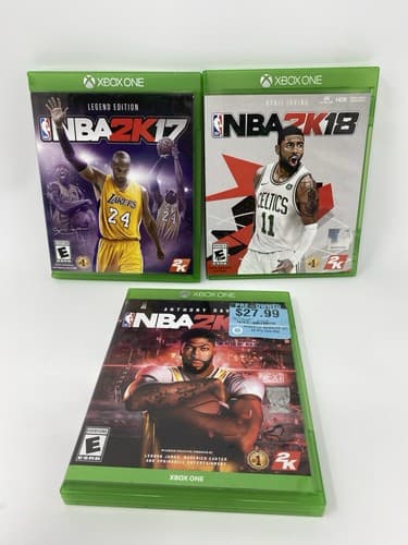 NBA 2K17 2K18 2K20 Lot Of 3 Game Bundle Microsoft Xbox One 2013 Tested Working