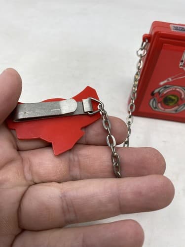 Power Rangers Pager Morpher Calling With Lights RED + Badge 1993 Saban TESTED — photo 3