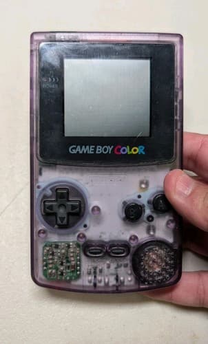 Nintendo Game Boy Color Handheld System Atomic Purple ~ Working w/ Sound