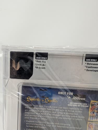 Spirits & Spells GBA WATA 9.4 A+ Graded Brand New Gameboy Advance — photo 3