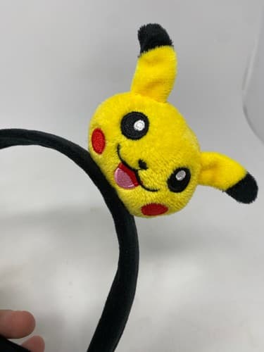 Pokemon Pikachu Double Plush Headband Black Yellow Cosplay Costume Accessory — photo 3