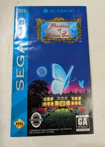Mansion Of The Hidden Souls Sega CD Disc And Manual, Tested