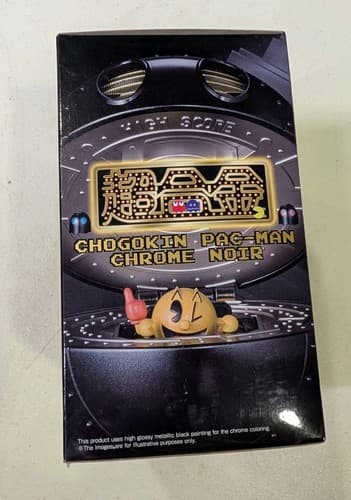 Bandai Chogokin Pac-Man Chrome Noir Figure Brand New Sealed Box No Game — photo 5