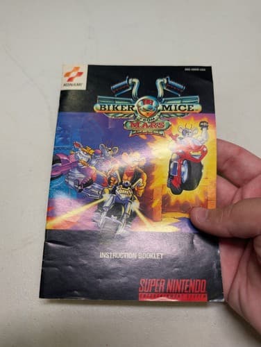 Biker Mice From Mars SNES Super Nintendo Instruction Manual Only Authentic — photo 3