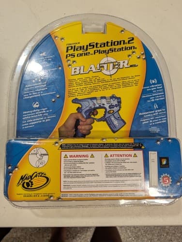 Madcatz Blaster For PS1 & PS2 Playstation 2 Blue Controller New Sealed — photo 4