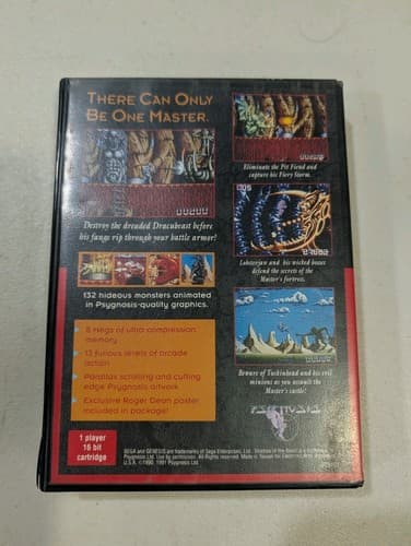 Shadow Of The Beast Sega Genesis Case And Artwork Authentic — photo 2