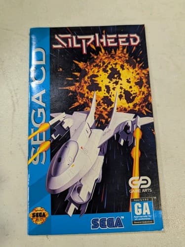Silpheed Sega CD Disc And Manual - Tested And Working - No Case/Back Art