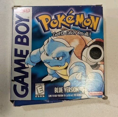 Pokemon Blue 1st Print Red Text Error Box Only NO GAME Nintendo Game Boy