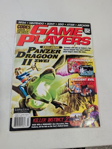 GAME PLAYERS Video Game Magazine Issue 82 March 1996 Panzer Dragoon II resident