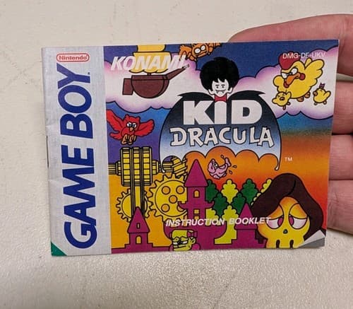 Kid Dracula Gameboy Authentic Manual Rare Nintendo Very Good