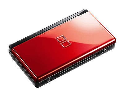 Nintendo DS Lite Crimson Red/Black BROKEN Hinge For Parts