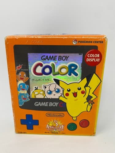 Nintendo Game Boy Color Pokemon Center 3rd Anniversary Orange Blue Console Japan