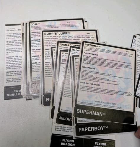 Lot Of 47 NES Quik Play Rental Instruction Stickers Unused Rare - Mario Bros II — photo 4