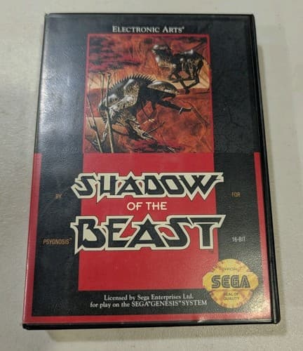 Shadow Of The Beast Sega Genesis Case And Artwork Authentic