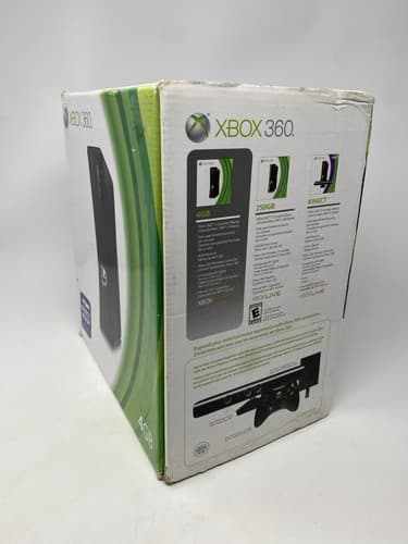 Microsoft Xbox 360 S 4GB Black Console CIB w/ Controller Tested Works — photo 2