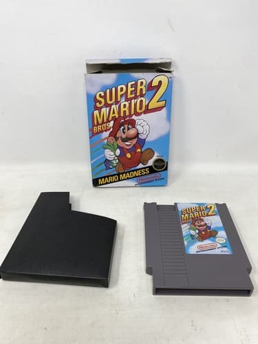 SUPER MARIO BROS. 2 MARIO MADNESS NINTENDO NES BOX AND GAME — photo 9
