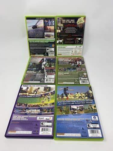 Lot Of 6 Xbox 360 Games GTA V Batman Pure Futbol Walking Dead Madden 12 Kinect — photo 2