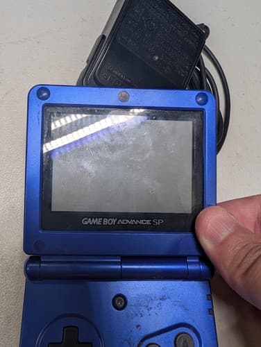 Nintendo Game Boy Advance GBA SP Cobalt Blue System AGS-001 W/ Charger — photo 4