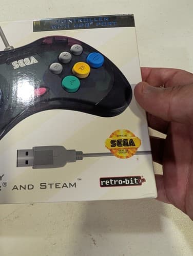RetroBit Official Sega Saturn USB Controller Pad Slate Grey — photo 3