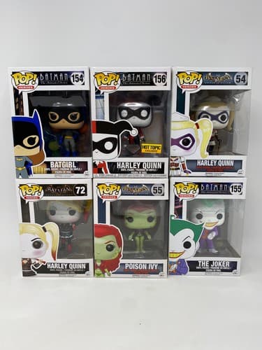 Funko Pop! DC Batman Vinyl Figures Lot of 6 - The Joker Harley Quinn Batgirl