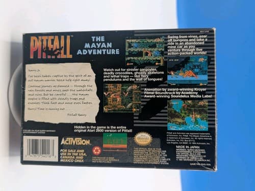 Pitfall: The Mayan Adventure (Super Nintendo SNES) Complete Authentic Tested — photo 2