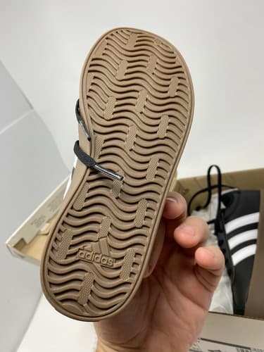 adidas VL Court 3.0 K Kids Sneaker Black White Brown US Size 12K — photo 6