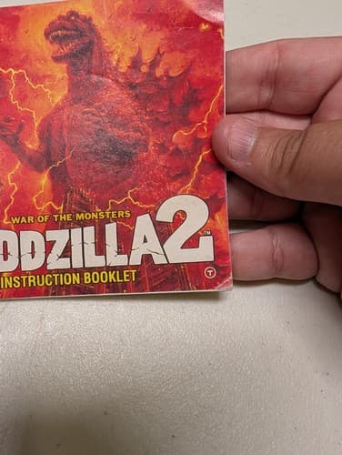 Godzilla 2 War Of the Monsters NES Manual Nintendo Authentic — photo 3