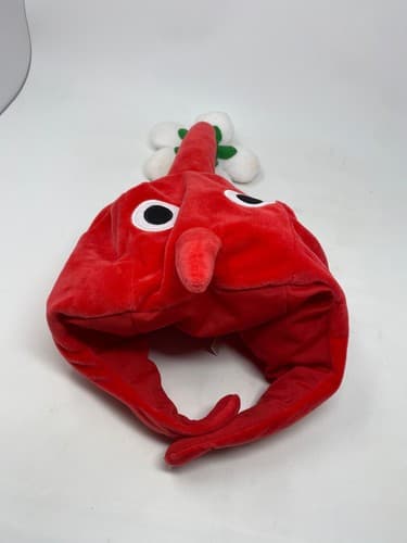 Nintendo Pikmin Red Pikmin Plush Costume Hat White Flower Cosplay Cap — photo 9