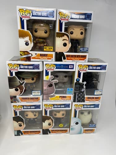 Funko Pop! Doctor Who Vinyl Figures Lot of 8 - Fourth Doctor Rory Adipose Pting