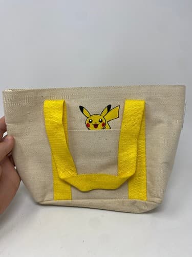 Pokemon Center PIkachu Tote Bag Yellow Cream Official