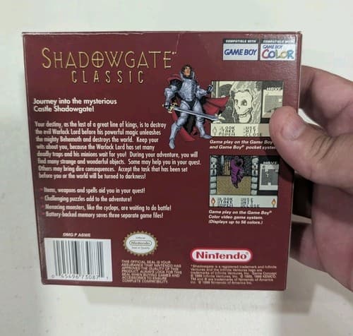 Shadowgate Classic (Nintendo Game Boy Color, 1999) Used with Box and Manual — photo 2