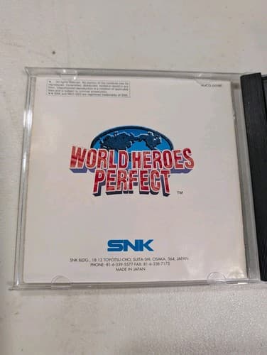 World Heroes Perfect Neo Geo CD US Version Rare, Tested — photo 3