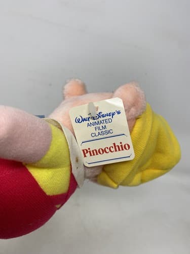 Vtg Pinocchio Walt Disney's Productions Classic Plush Stuffed Doll Toy 8" NOS — photo 3