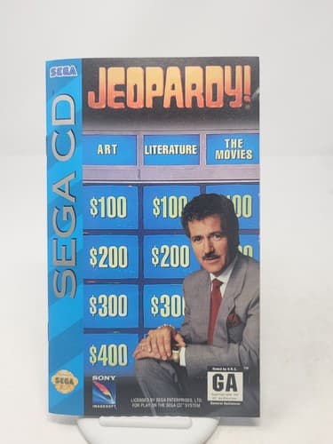 Jeopardy (Sega CD, 1994) Complete In Box CIB - Authentic, Tested, Working — photo 4