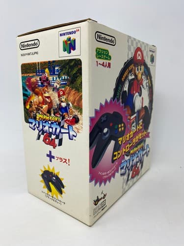 Mario Kart 64 Nintendo N64 Japan Big Box Black Gray Controller Bundle CIB — photo 6