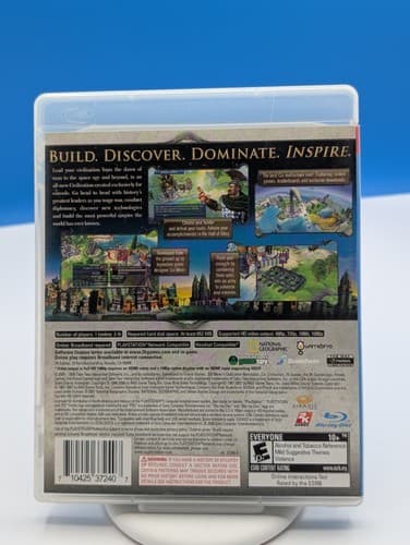 Sid Meier's Civilization Revolution PS3 PlayStation 3 Disc Manual Tested — photo 2