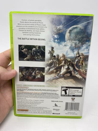 Final Fantasy XIII Xbox 360 Microsoft JRPG Fantasy RPG Video Game & Case — photo 6