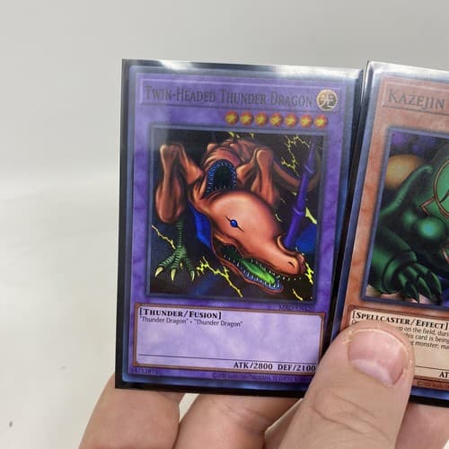 Kazejin & Twin-Headed Thunder Dragon MRD-EN120 EN026 Unlimited Ed Yugioh Foils — photo 2