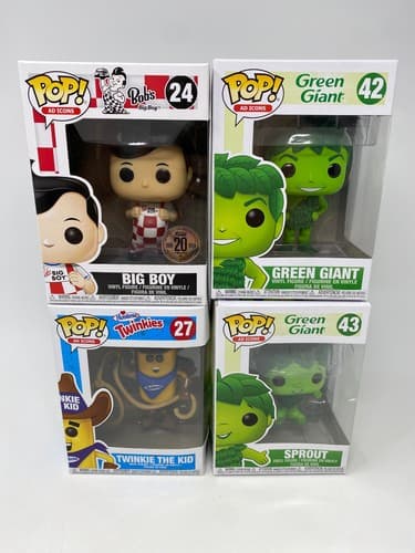Funko Pop! Ad Icons Lot of 4 - Twinkie the Kid (Retro) #27 Green Giant #42
