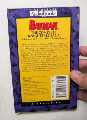 Batman: Complete Knightfall Saga Audiobook 2 Cassette Tapes 1994 PROMO Full Cast — photo 2