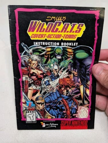 Wildcats Covert Action Team SNES Manual Super Nintendo Authentic Good