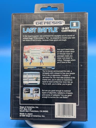Last Battle (Sega Genesis, 1990) Complete | CIB ~Tested and Working~ — photo 2