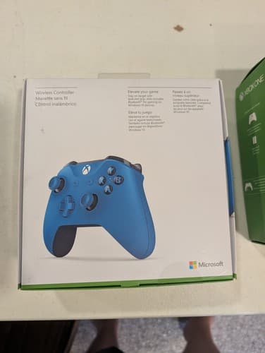 **Boxes & Paperwork only** Microsoft Xbox One Black And Blue Controllers — photo 3