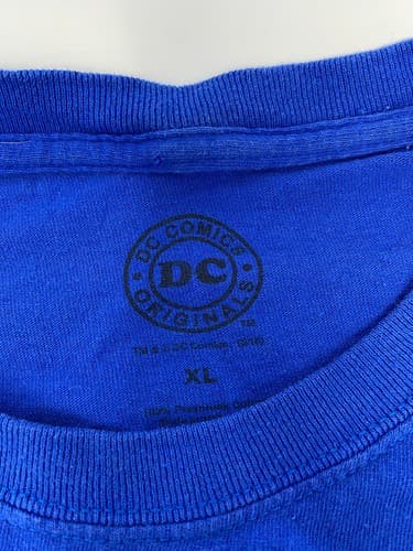DC Comics Batgirl Wonder Woman Supergirl Pixel Art Blue Graphic T-Shirt XL — photo 3
