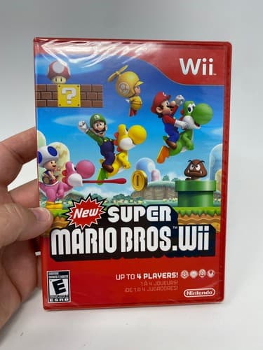 New Super Mario Bros. Wii Red Case New Factory Sealed Nintendo Wii Game 2009 — photo 2