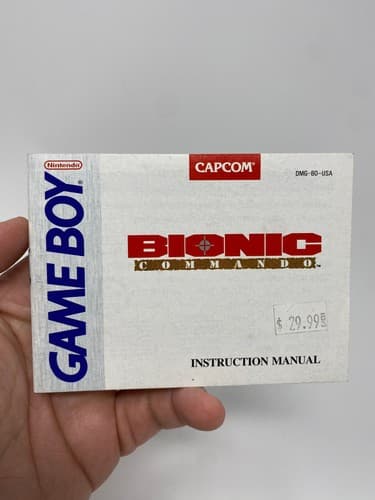 Bionic Commando (Game Boy, 1992) Manual Only