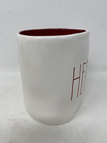 NEW Rae Dunn HERS Mug Cup - Red Inside And Text Color Magenta Artisan Collection — photo 6