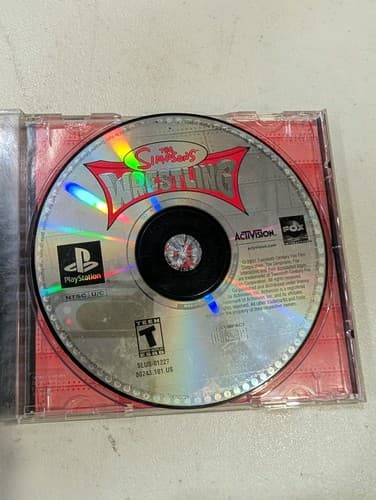 Simpsons Wrestling (Sony PlayStation 1, 2001) Disc & Cast Art Only. No Manual