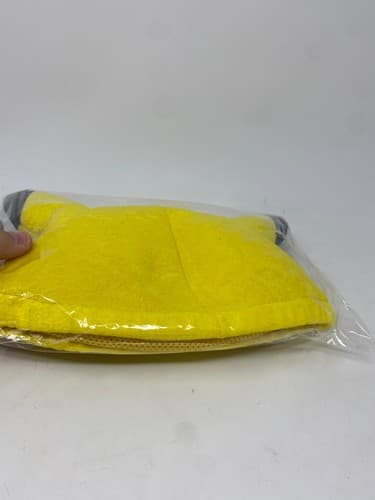 Pokemon Pikachu Plush Costume Hat Cap Yellow Embroidered Face Black Tipped Ears — photo 9